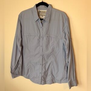 Columbia Woman's Gray Light Weight Button Down